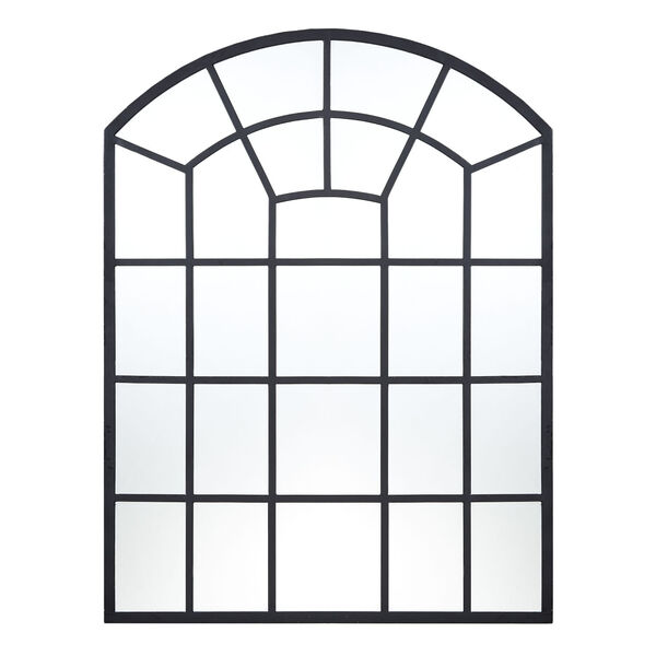 Laurel Black Arched Windowpane Wall Mirror, image 3