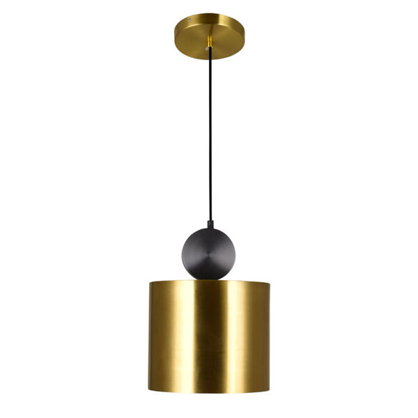 Saleen Brass Black Nine-Inch LED Mini Pendant, image 2