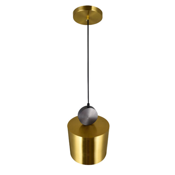 Saleen Brass Black Nine-Inch LED Mini Pendant, image 3