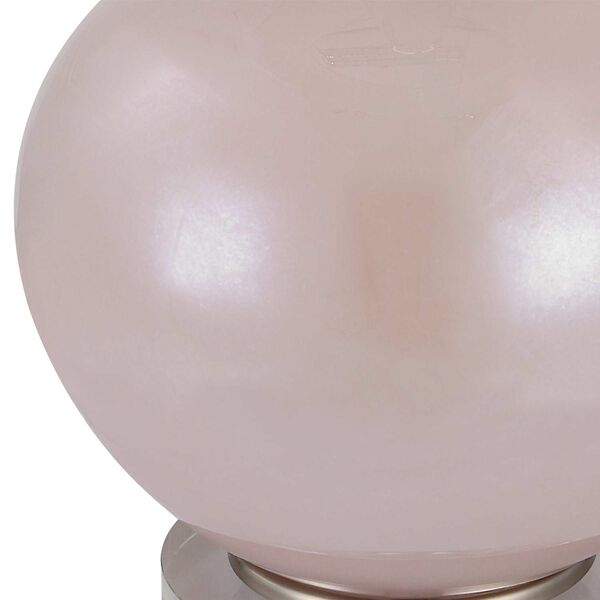 Rosa Pink and Brushed Nickel One-Light Table Lamp, image 6