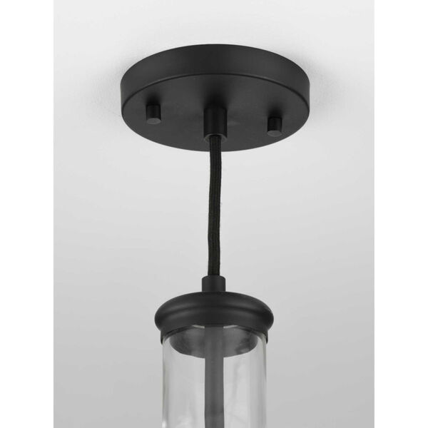 Latrobe Black Seven-Inch One-Light Mini Pendant with Clear Glass, image 3