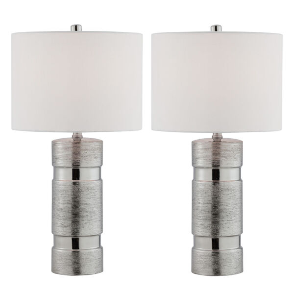 Lucano Silver Two-Light Table Lamp, Set of Two, image 1