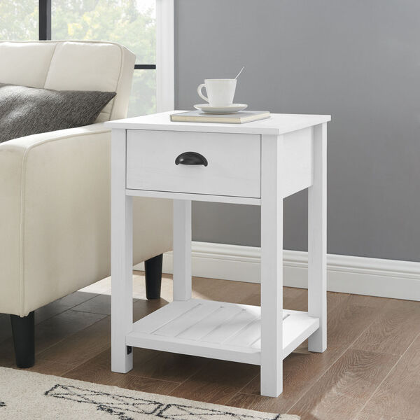 Brushed White Side Table, image 3