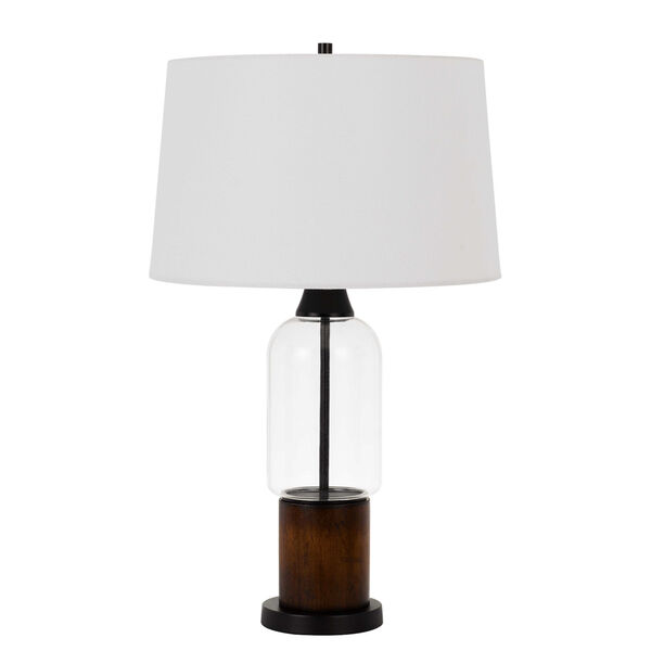 Bron Black and Clear One-Light Table lamp, image 1