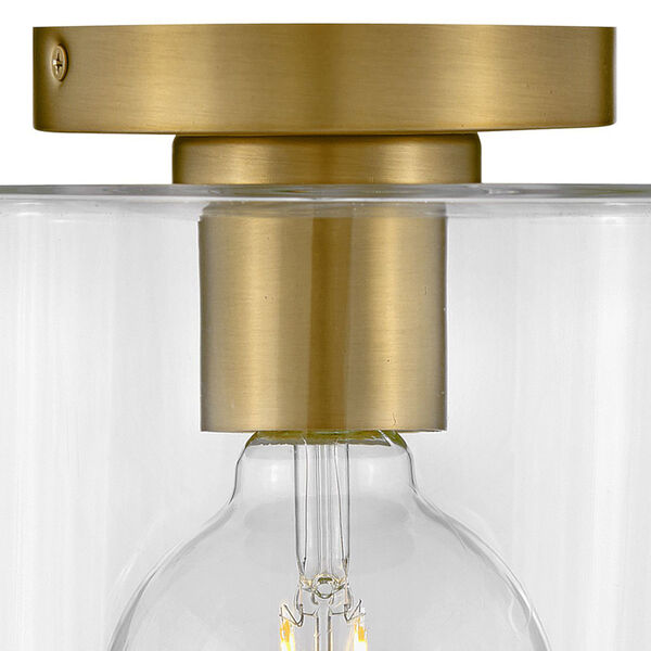 Pippa Lacquered Brass Small Flush Mount, image 6