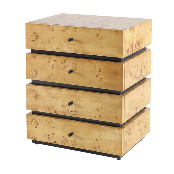 Bromo Natural and Black Four-Drawer Chest, image 2