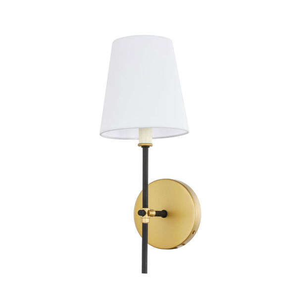 Mel Brass and Black Six-Inch One-Light Wall Sconce, image 4