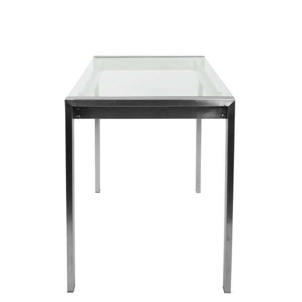 Fuji Stainless Steel and Clear Glass Counter Table, image 2