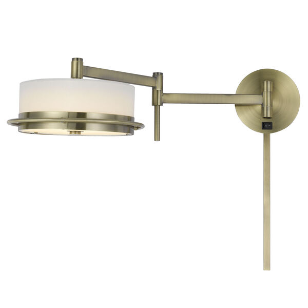 Sarnen Antique Brass LED Swing Arm Wall lamp, image 3