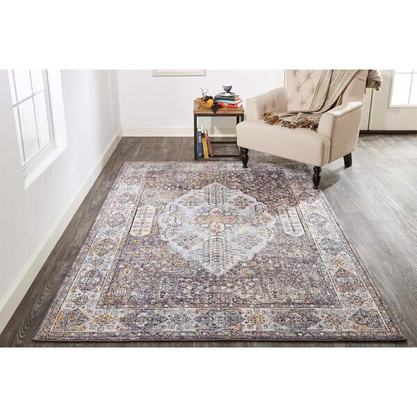 Armant Gray Blue Gold Area Rug, image 2