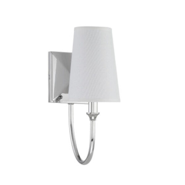 Anna Polished Nickel One-Light Wall Sconce, image 2