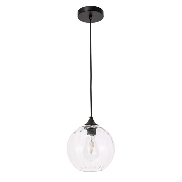 Cashel Black Eight-Inch One-Light Mini Pendant with Clear Glass, image 5