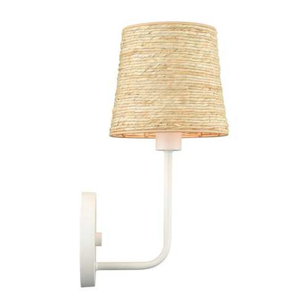 Abaca Textured White One-Light Wall Sconce, image 4