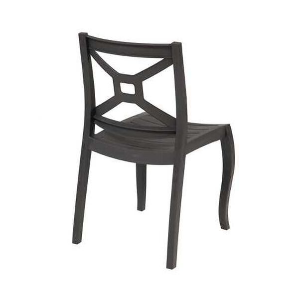 Zeus Anthracite Outdoor Stackable Side Chair, Set of Four, image 5