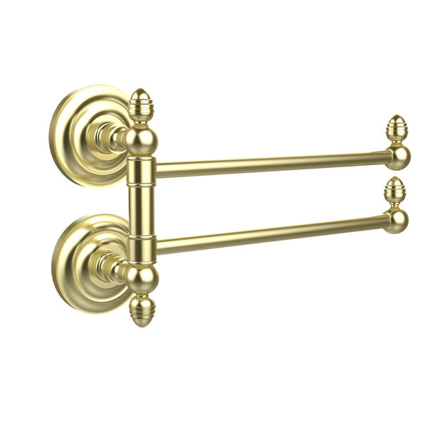 Que New Collection 2 Swing Arm Towel Rail, Satin Brass, image 1