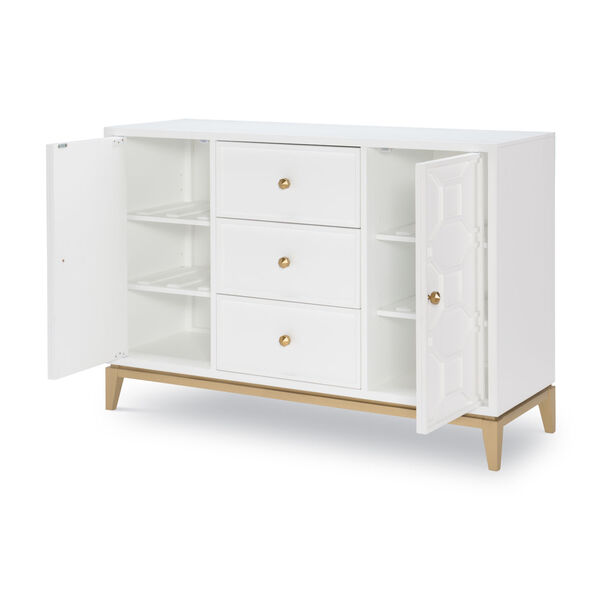 Chelsea by Rachael Ray White with Gold Accents Credenza, image 2