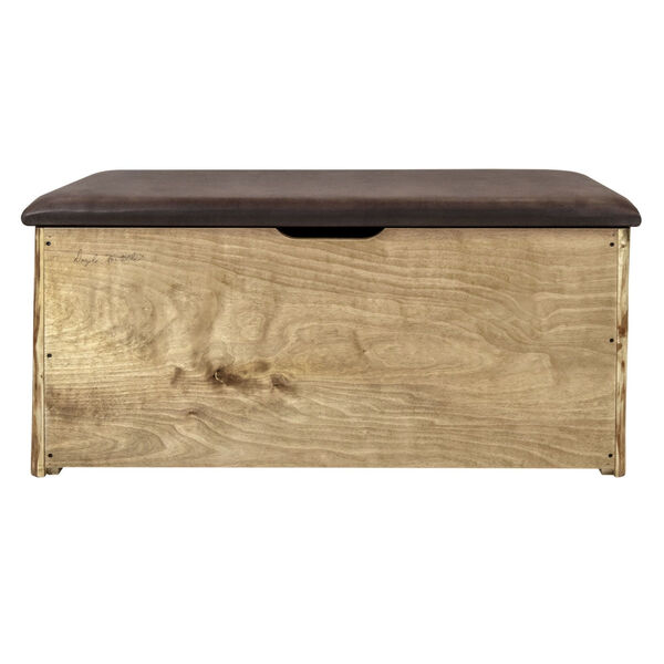 Glacier Country Stain and Lacquer Blanket Chest with Saddle Upholstery, image 6