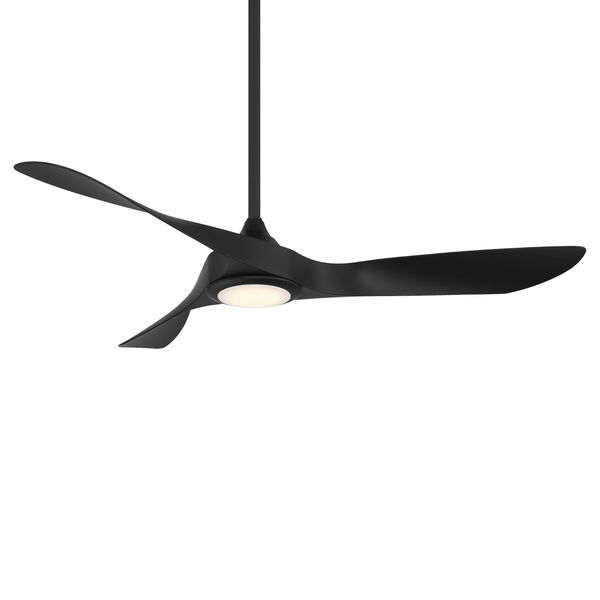 Swirl Matte Black 54-Inch LED Smart Indoor Outdoor Ceiling Fan, image 1