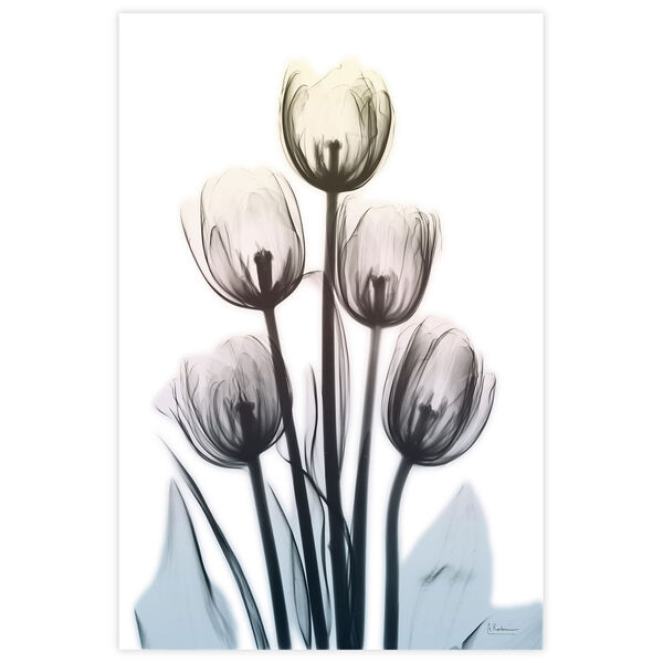 Springing Tulips Frameless Free Floating Tempered Glass Graphic Wall Art, image 2