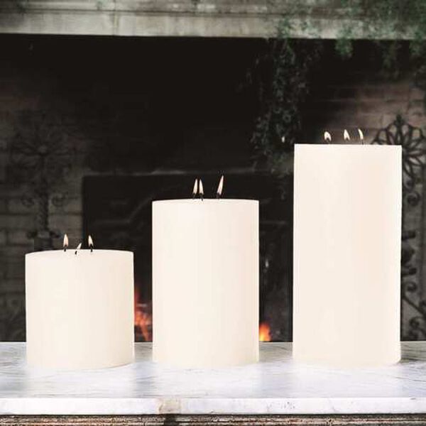3-Wick Unscented Pillar Candle - 6 x 12, image 3