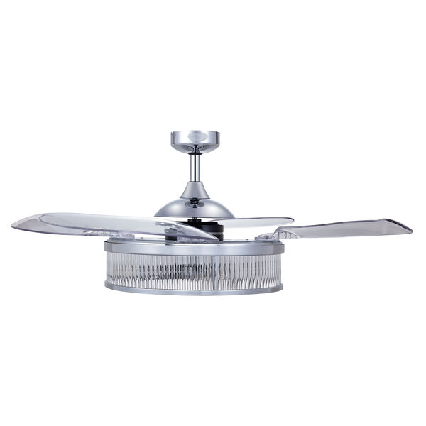 Corbelle Chrome with Clear 48-Inch One-Light Fandelier with Retractable Blades, image 1