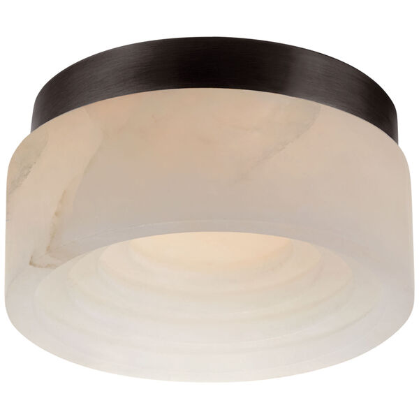 Otto Mini Solitaire Flush Mount in Bronze with Alabaster by Kelly Wearstler, image 1