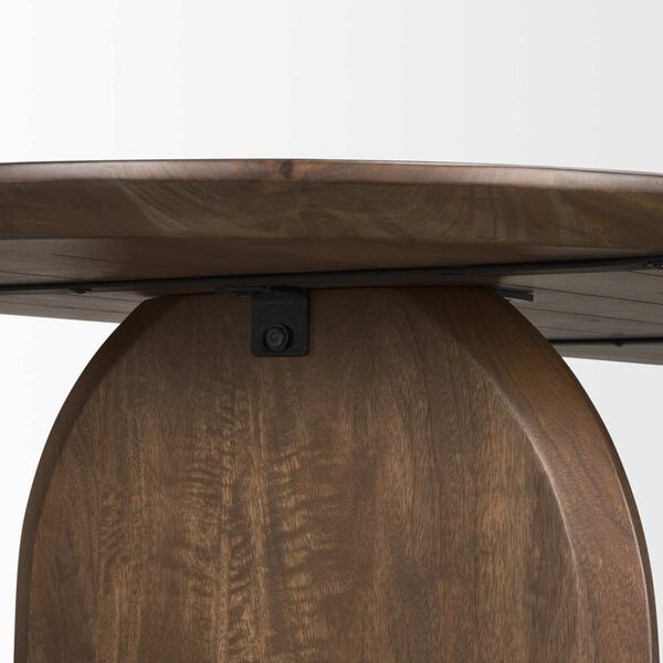 Isla Oval Dark Brown Wood Top and Arched Legs Dining Table, image 6