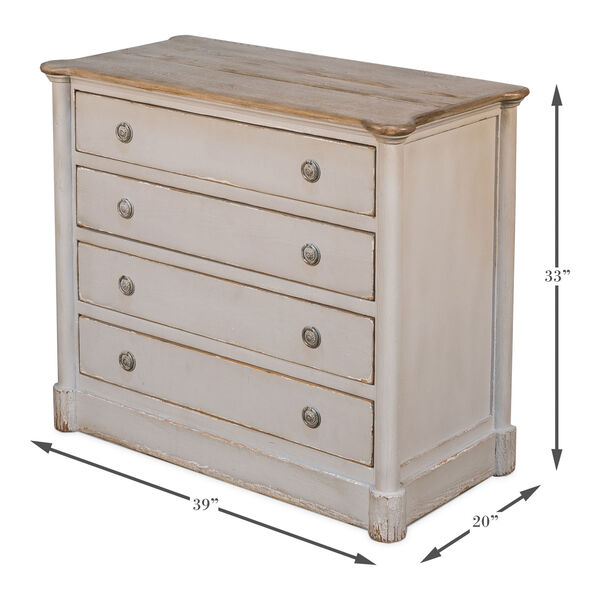 Gray 20-Inch Petit Commode with Drawers, image 5