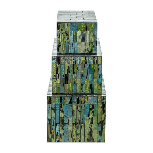Aramis Blue Mosaic Boxes, Set of 3, image 3