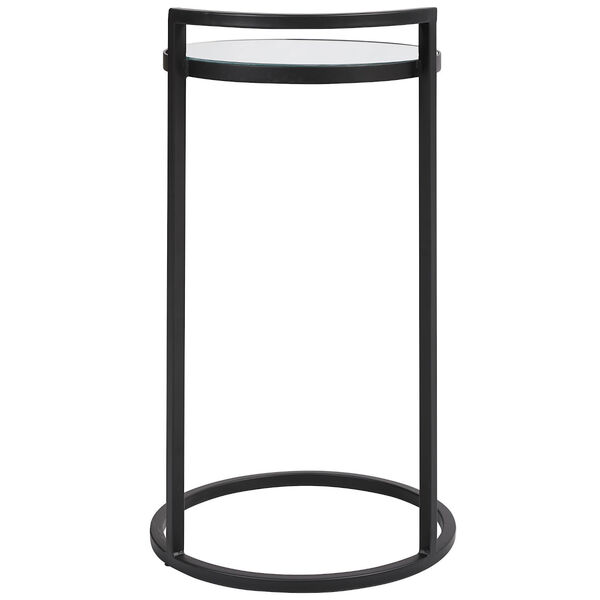 Uptown Black Side Table with Mirrored Top, image 5