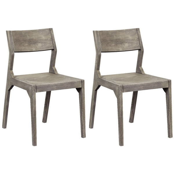 Yukon Sandblast Grey Round Seat Dining Chair, Set of Two, image 1