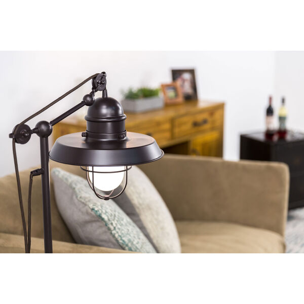 River Station Rubbed Bronze Pulley Adjustable Height Table Lamp, image 4