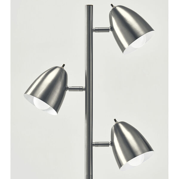 Jacob Nickel Three-Light LED Floor Lamp, image 4