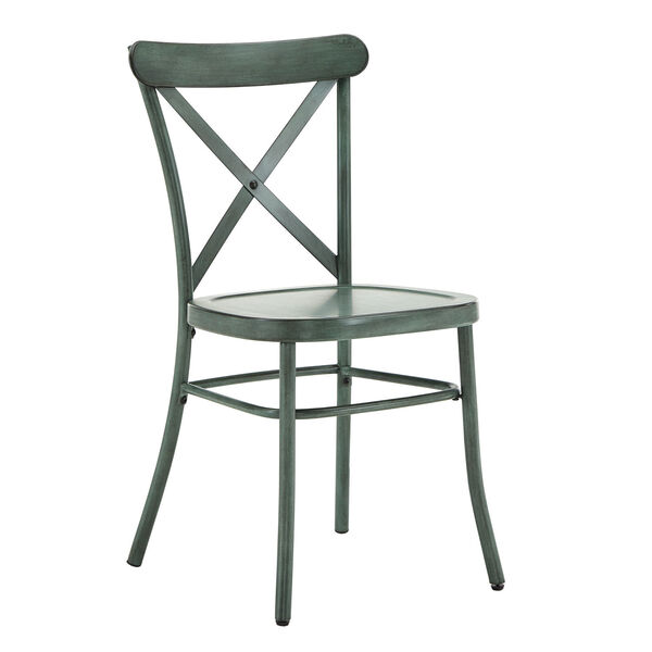 Roman Green Metal Dining Chair, image 1