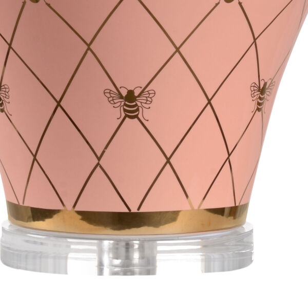 Shayla Copas Coral Glaze and Metallic Gold One-Light Ginger Jar Table Lamp, image 2