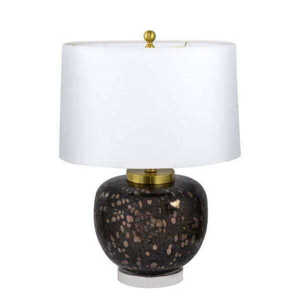 Amir Black Gold Glass Table Lamp, image 1