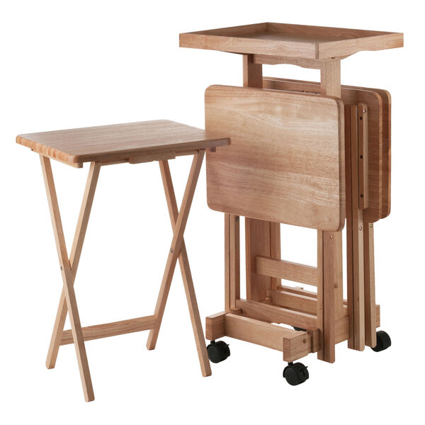 Isabelle Natural Six-Piece Snack Table Set, image 4