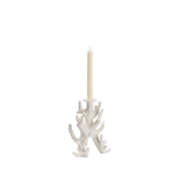 White Glaze Small Candleholder, image 7