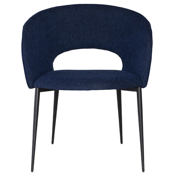 Alotti True Blue and Matte Black Dining Chair, image 2