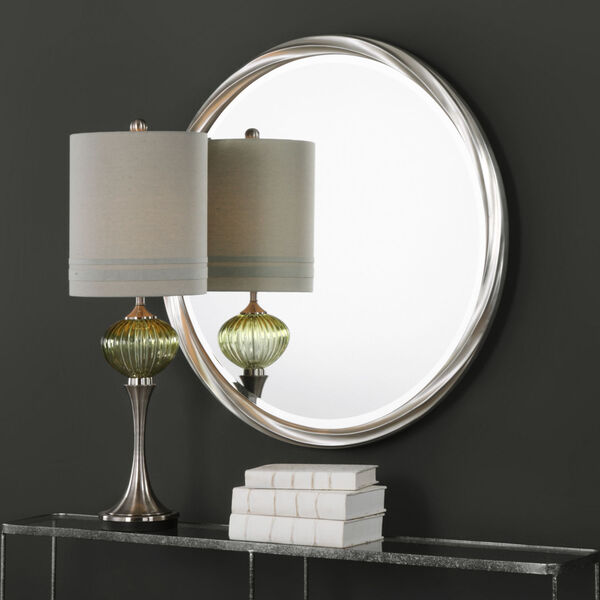 Orion Silver Round Wall Mirror, image 1