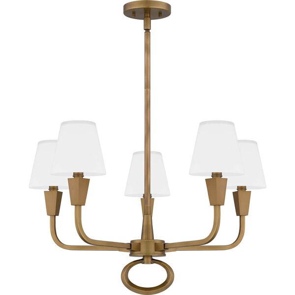 Mallory Weathered Brass Five-Light Chandelier, image 2