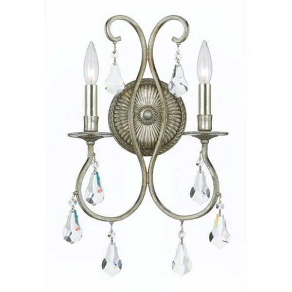 Bedford Silver Two-Light Wall Sconce, image 1