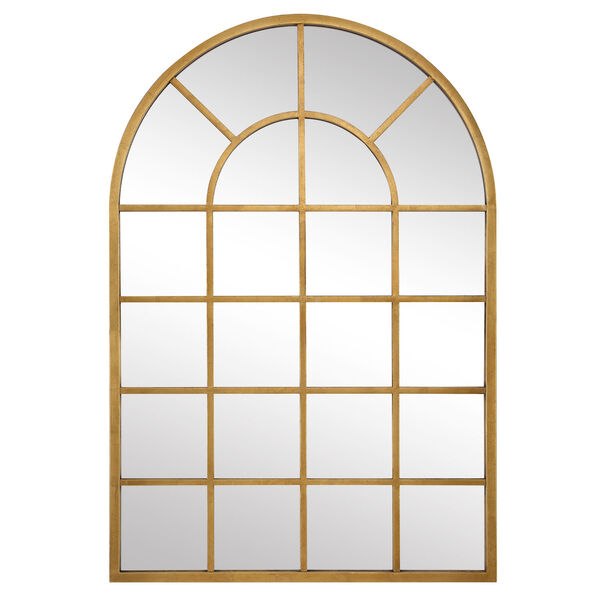 Grace Gold Leaf Arch Window Wall Mirror, image 2