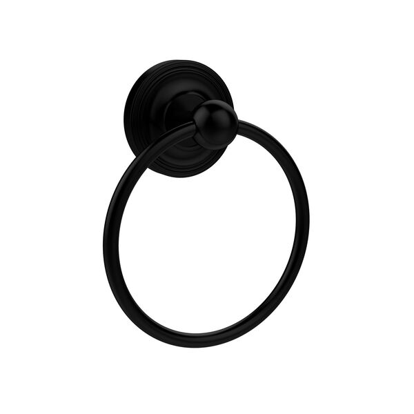 Matte Black Towel Ring, image 1
