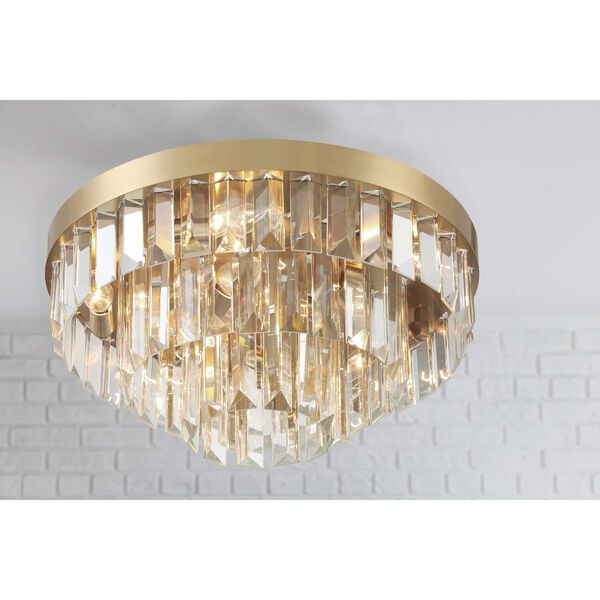 Hayes Aged Brass Eight-Light Ceiling Mount, image 5