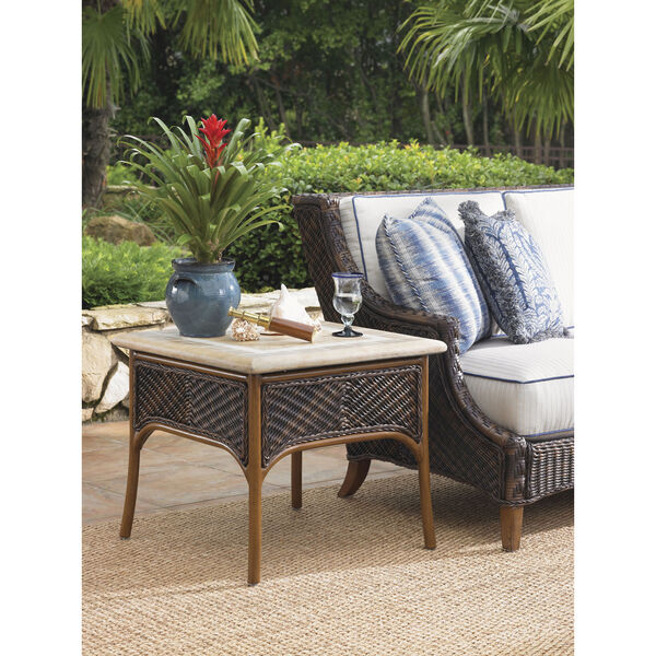 Island Estate Lanai Brown and Beige Accent Table, image 2