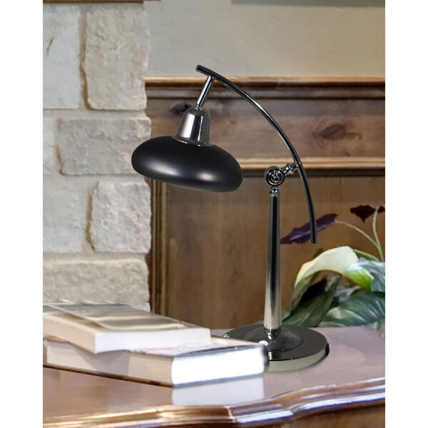 Springdale Polished Nickel Pivot Multi-Direction LED Desk Lamp with USB Charger, image 2