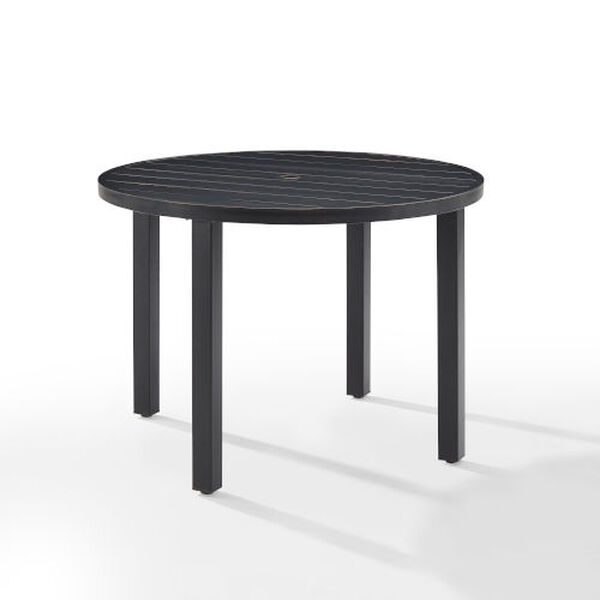 Kaplan Oil Rubbed Bronze 42-Inch Round Outdoor Metal Dining Table, image 4
