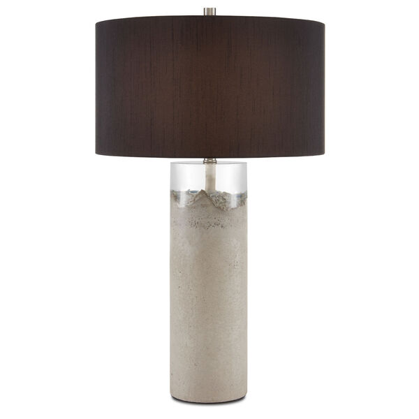 Edfu Concrete and Black One-Light Table Lamp, image 1