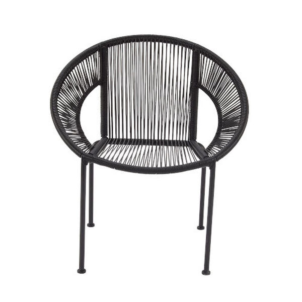 Black Metal Outdoor Chair, image 1